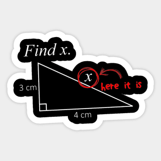 x in the math Sticker